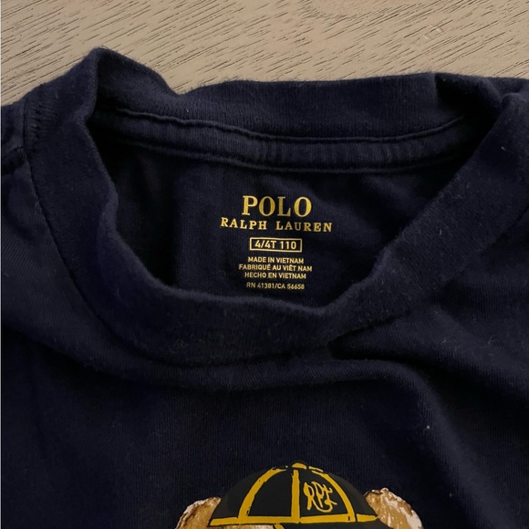 Ralph Lauren Polo Boys Football T Shirt Size 4T - Picture 2 of 3